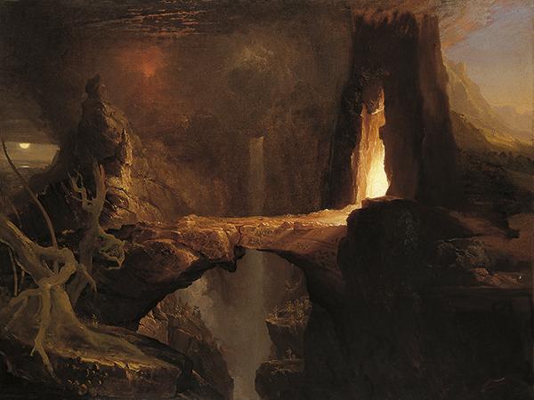 Thomas Cole Moon and Firelight oil painting image